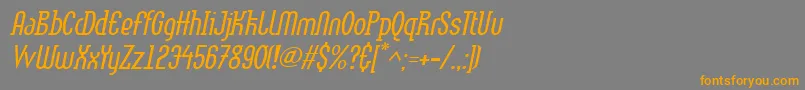 LinotypemethodLightoblique Font – Orange Fonts on Gray Background