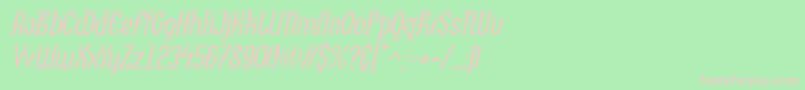 LinotypemethodLightoblique Font – Pink Fonts on Green Background