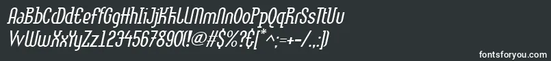 LinotypemethodLightoblique Font – White Fonts on Black Background