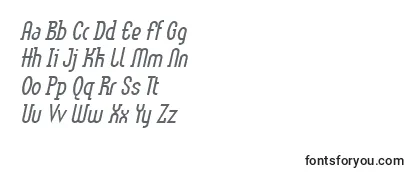 Schriftart LinotypemethodLightoblique