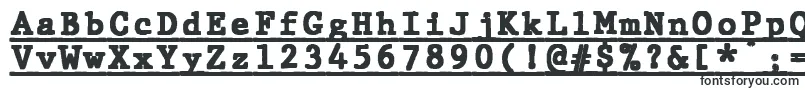 JMH Typewriter mono Black Under-Schriftart – Schriften für Microsoft Excel