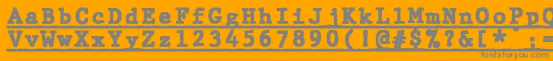 fuente JMH Typewriter mono Black Under – Fuentes Grises Sobre Fondo Naranja