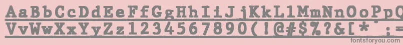 JMH Typewriter mono Black Under Font – Gray Fonts on Pink Background