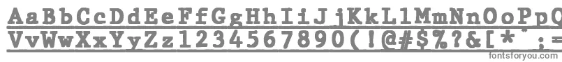 JMH Typewriter mono Black Under Font – Gray Fonts on White Background