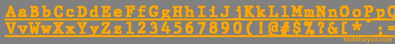 Police JMH Typewriter mono Black Under – polices orange sur fond gris