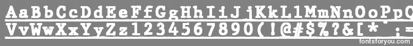 Fonte JMH Typewriter mono Black Under – fontes brancas em um fundo cinza