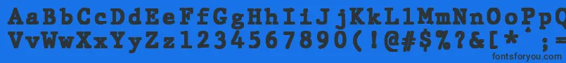 JMH Typewriter mono Black Font – Black Fonts on Blue Background