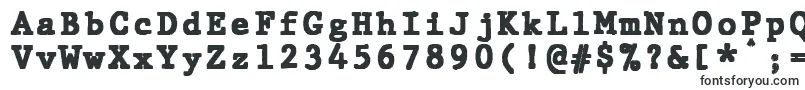 JMH Typewriter mono Black-fontti – Televisioon tarkoitetut fontit