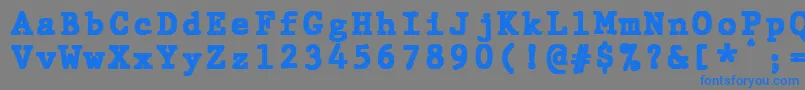 JMH Typewriter mono Black-Schriftart – Blaue Schriften auf grauem Hintergrund