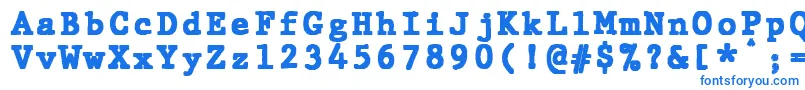 JMH Typewriter mono Black Font – Blue Fonts on White Background