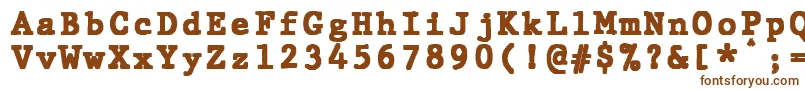 JMH Typewriter mono Black Font – Brown Fonts on White Background