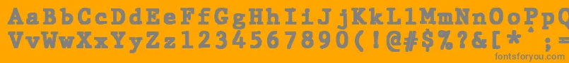 JMH Typewriter mono Black-Schriftart – Graue Schriften auf orangefarbenem Hintergrund