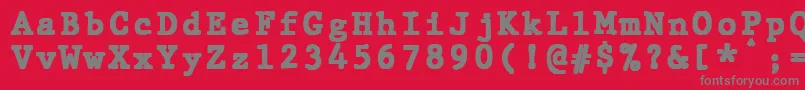 JMH Typewriter mono Black Font – Gray Fonts on Red Background