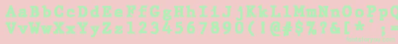 JMH Typewriter mono Black Font – Green Fonts on Pink Background