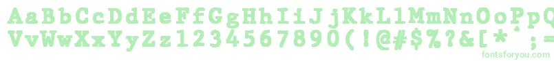 Шрифт JMH Typewriter mono Black – зелёные шрифты