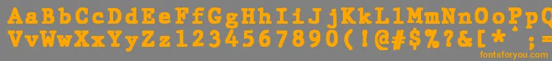 JMH Typewriter mono Black Font – Orange Fonts on Gray Background