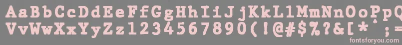 En savoir plus sur la police JMH Typewriter mono Black Police JMH Typewriter mono Black – polices roses sur fond gris