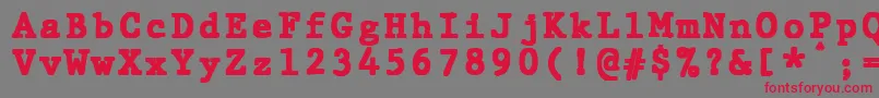 Шрифт JMH Typewriter mono Black – красные шрифты на сером фоне