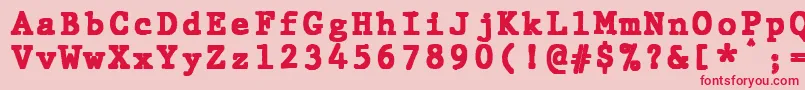 JMH Typewriter mono Black Font – Red Fonts on Pink Background
