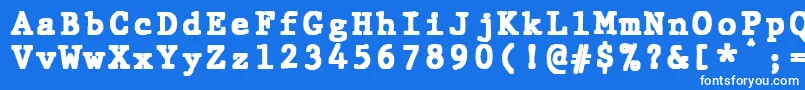Шрифт JMH Typewriter mono Black – белые шрифты на синем фоне