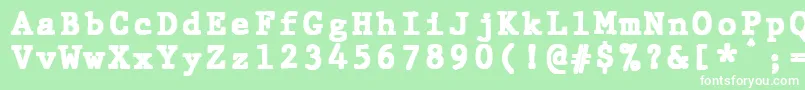 JMH Typewriter mono Black Font – White Fonts on Green Background