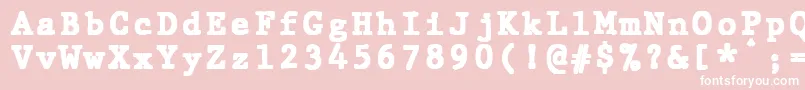 JMH Typewriter mono Black Font – White Fonts on Pink Background