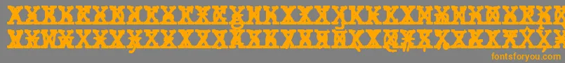 JMH Typewriter mono Bold Cross-Schriftart – Orangefarbene Schriften auf grauem Hintergrund