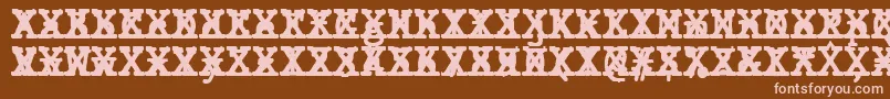 Police JMH Typewriter mono Bold Cross – polices roses sur fond brun