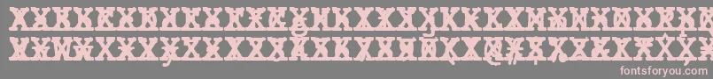 JMH Typewriter mono Bold Cross-Schriftart – Rosa Schriften auf grauem Hintergrund