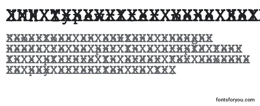 Schriftart JMH Typewriter mono Bold Cross