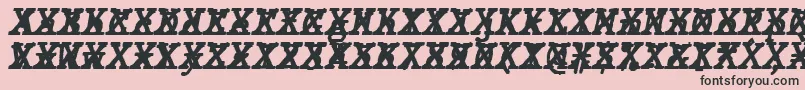 JMH Typewriter mono Bold Italic Cross Font – Black Fonts on Pink Background