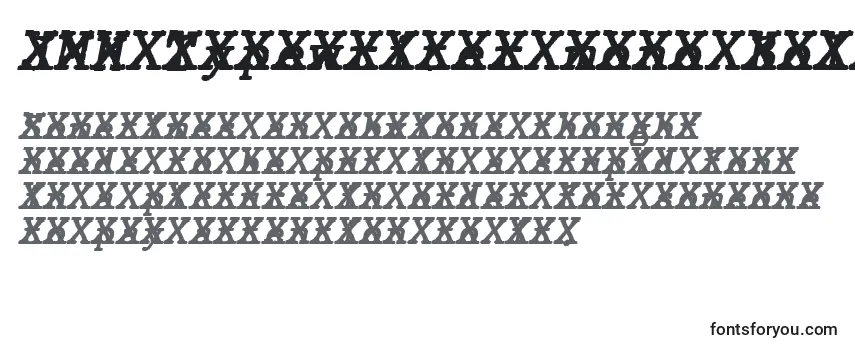 JMH Typewriter mono Bold Italic Cross -fontin tarkastelu