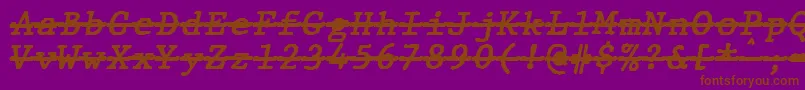 fuente JMH Typewriter mono Bold Italic Over – Fuentes Marrones Sobre Fondo Morado