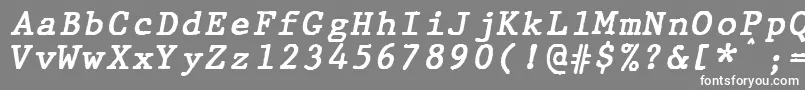 Más sobre la fuente JMH Typewriter mono Bold Italic fuente JMH Typewriter mono Bold Italic – Fuentes Blancas Sobre Fondo Gris