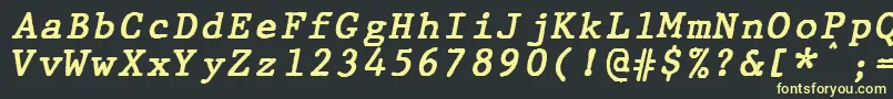 fuente JMH Typewriter mono Bold Italic – Fuentes Amarillas Sobre Fondo Negro