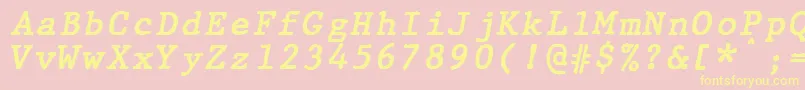 fuente JMH Typewriter mono Bold Italic – Fuentes Amarillas Sobre Fondo Rosa