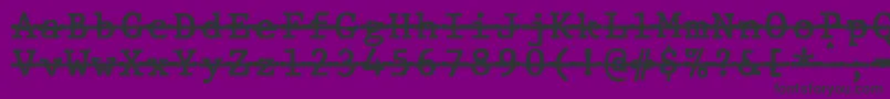 JMH Typewriter mono Bold Over Font – Black Fonts on Purple Background