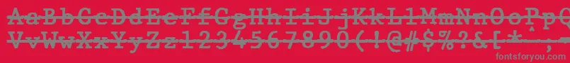 JMH Typewriter mono Bold Over Font – Gray Fonts on Red Background