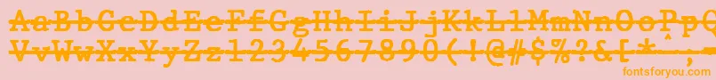 JMH Typewriter mono Bold Over Font – Orange Fonts on Pink Background