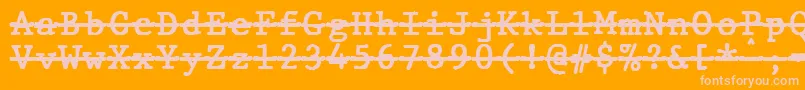 JMH Typewriter mono Bold Over Font – Pink Fonts on Orange Background