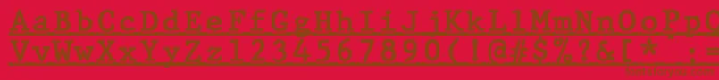 Police JMH Typewriter mono Bold Under – polices brunes sur fond rouge