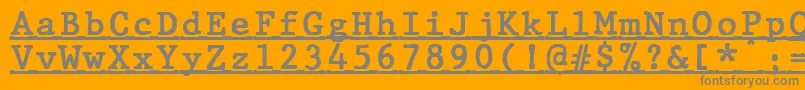 JMH Typewriter mono Bold Under Font – Gray Fonts on Orange Background