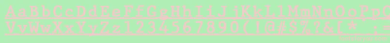 JMH Typewriter mono Bold Under Font – Pink Fonts on Green Background