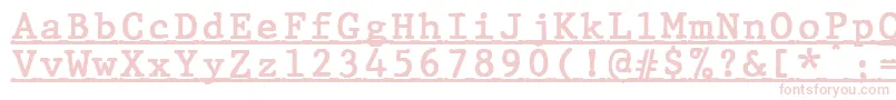 JMH Typewriter mono Bold Under Font – Pink Fonts on White Background