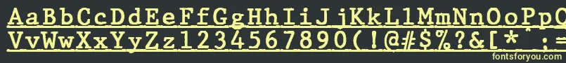 fuente JMH Typewriter mono Bold Under – Fuentes Amarillas Sobre Fondo Negro