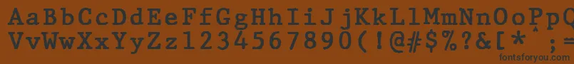 Saiba mais sobre a fonte JMH Typewriter mono Bold Fonte JMH Typewriter mono Bold – fontes pretas em um fundo marrom