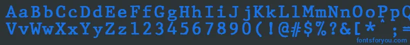 フォントJMH Typewriter mono Bold – 黒い背景に青い文字