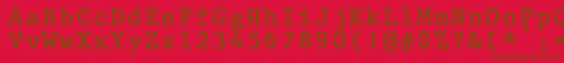 JMH Typewriter mono Bold Font – Brown Fonts on Red Background