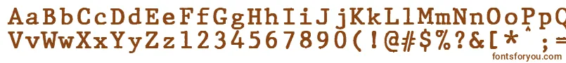 Шрифт JMH Typewriter mono Bold – коричневые шрифты на белом фоне