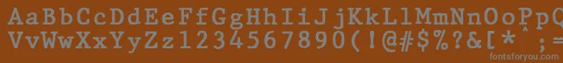 フォントJMH Typewriter mono Bold – 茶色の背景に灰色の文字